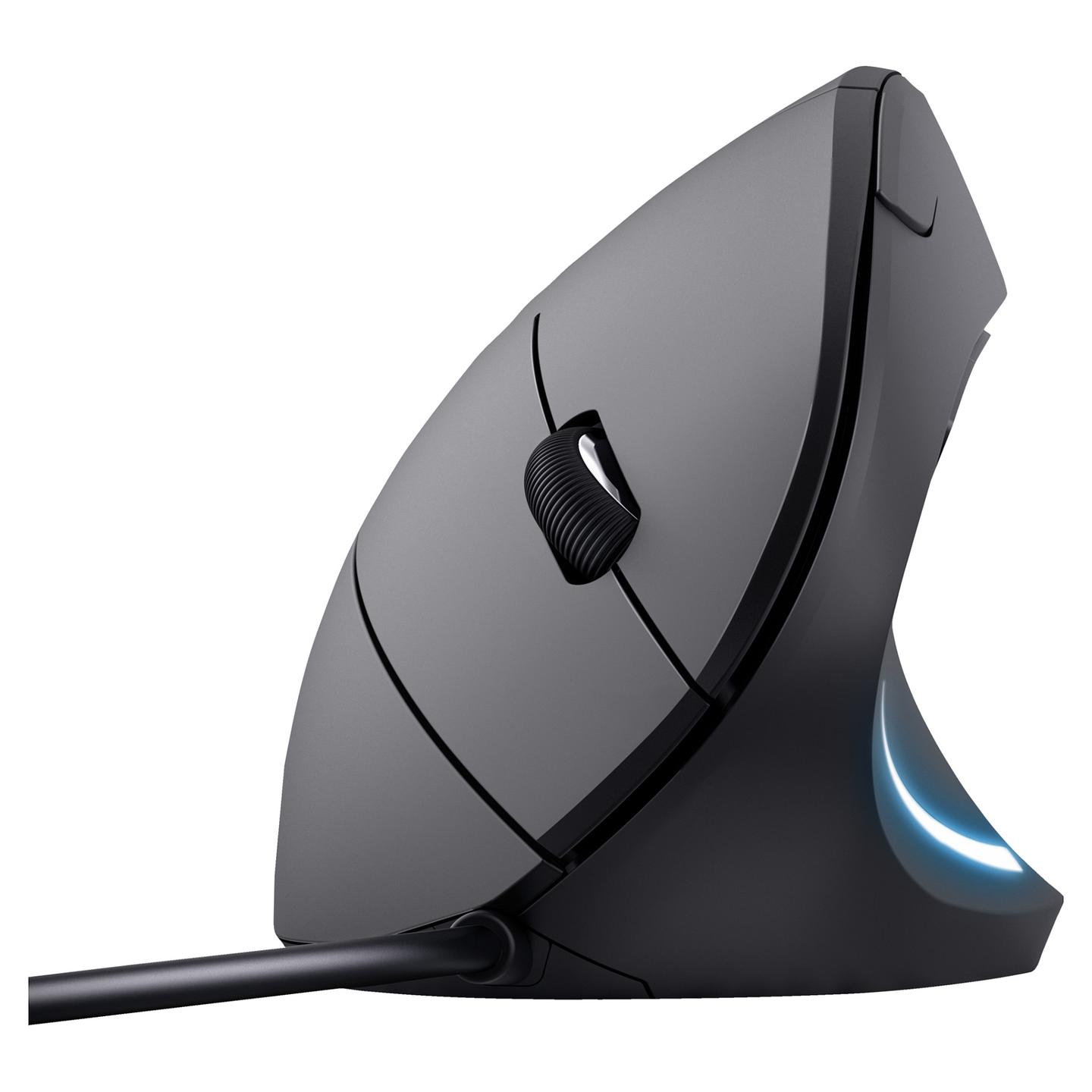 Maus me kabllo Trust Verto 22885, Ergonomik Vertikal, USB, 1600 DPI, 6 Butona - Zezë - 2
