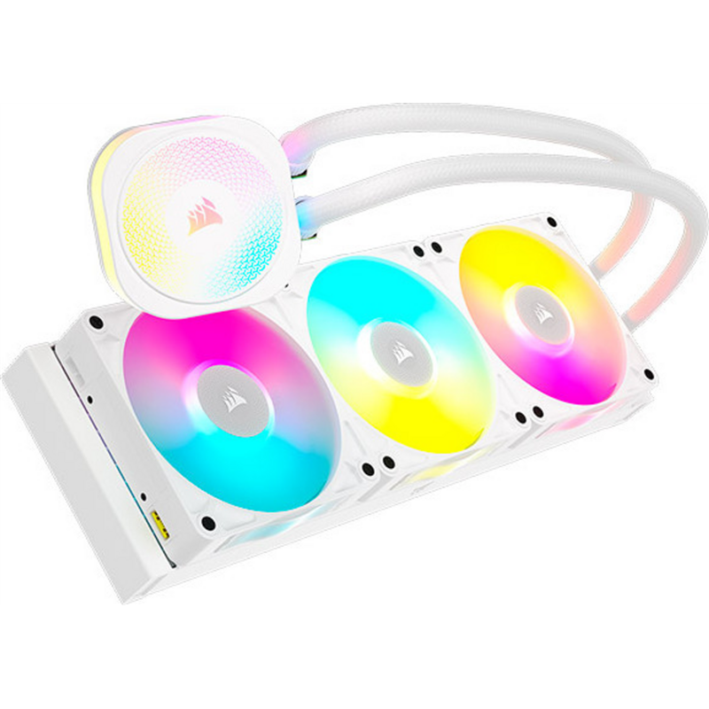 Ftohës për Procesor Corsair iCUE LINK TITAN 360 RX RGB / 360mm / 3x120mm / ARGB / PWM – Bardhë