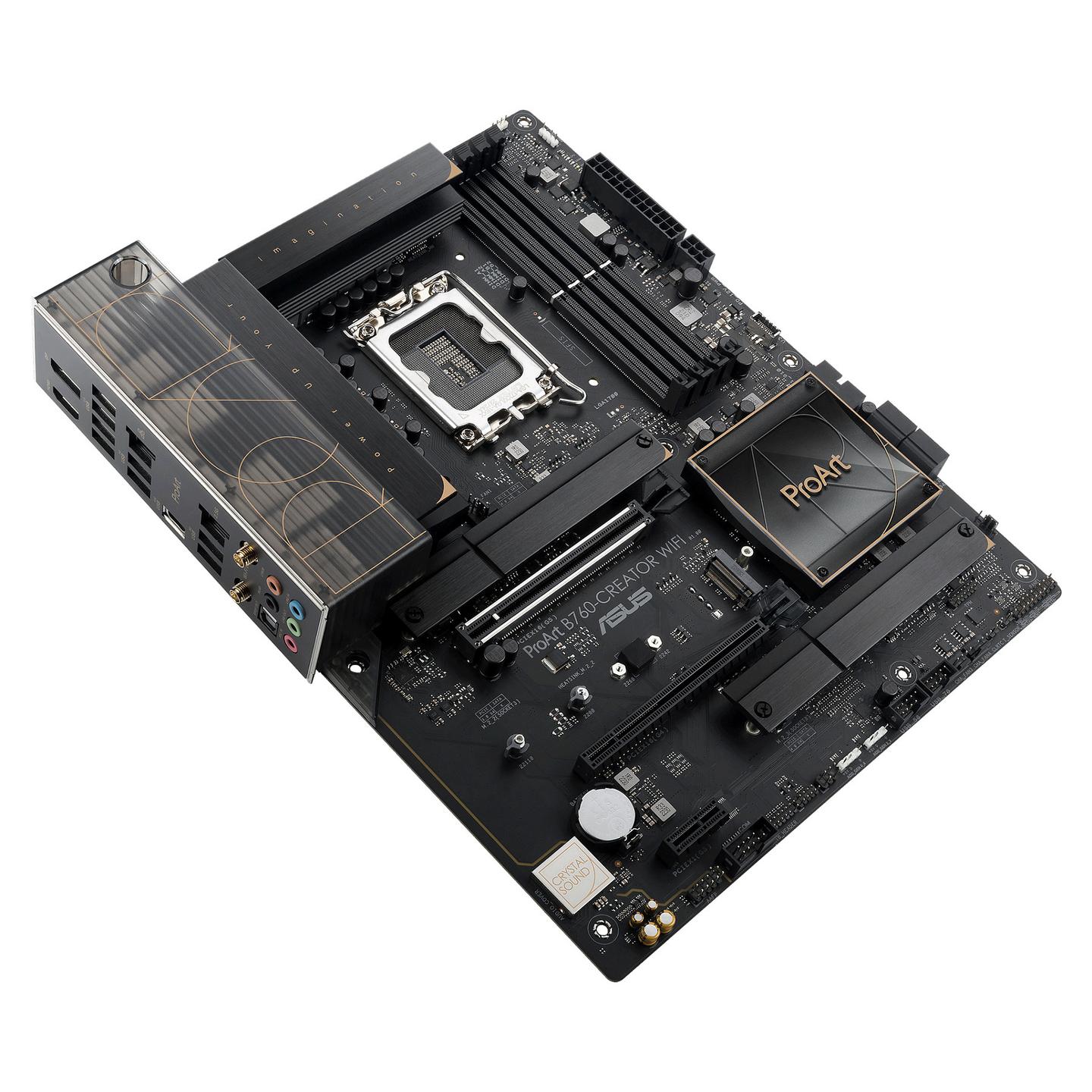 Pllakë Amë ASUS ProArt B760-Creator WiFi, LGA1700, B760, DDR5, ATX, 4× DIMM, 3× M.2, Wi-Fi 6, Dual LAN 2.5GbE + Gigabit Ethernet - 4