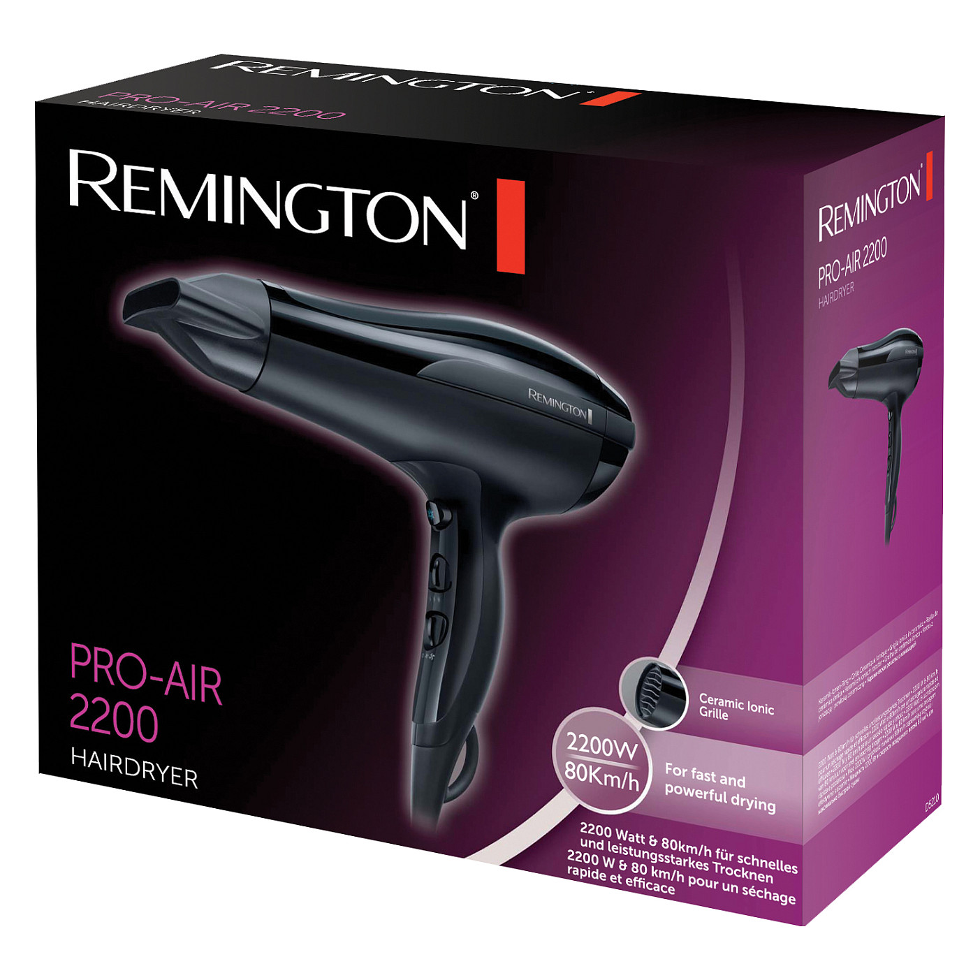 Tharëse për flokë Remington D5210 / 2200 W / Ionic / 3 Nivele Temperature / 2 Shpejtësi - Zezë - 4