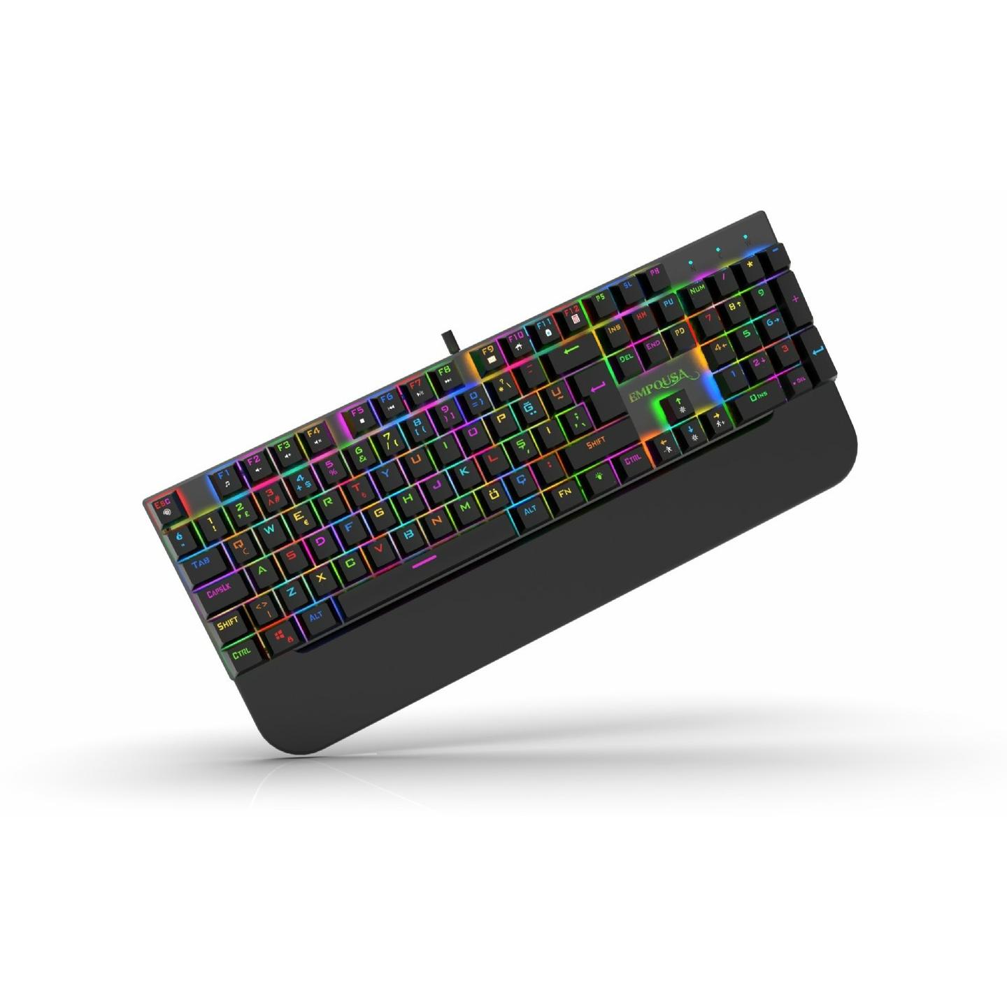 Tastierë Gaming INCA IKG-443 Empousa 100% / Mekanike / Red Switch / RGB / USB / 12 Multimedia Keys - Zezë - 9