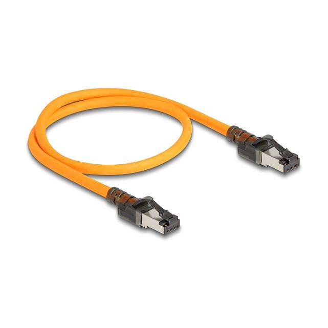 Kabllo për Rrjet (UTP) DeLOCK 80410, Cat.6A, S/FTP, Port Finder USB Type-C, 3 m - Portokalli - 2