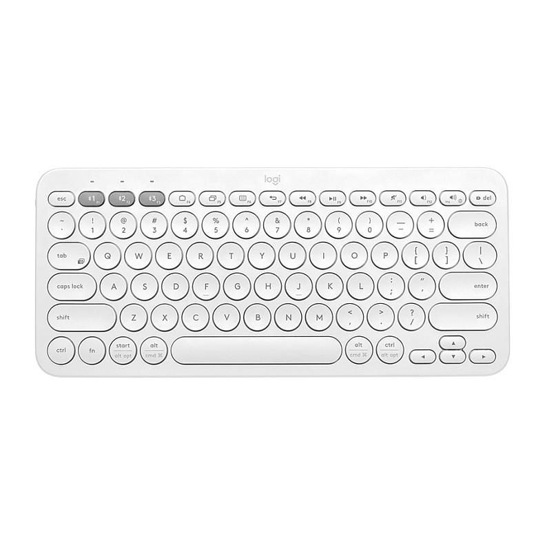 Tastierë pa kabllo Logitech K380 Multi-Device / QWERTZ (DE) / Mini / Bluetooth / 80% / Rubber Dome / 3 Pajisje – Bardhë