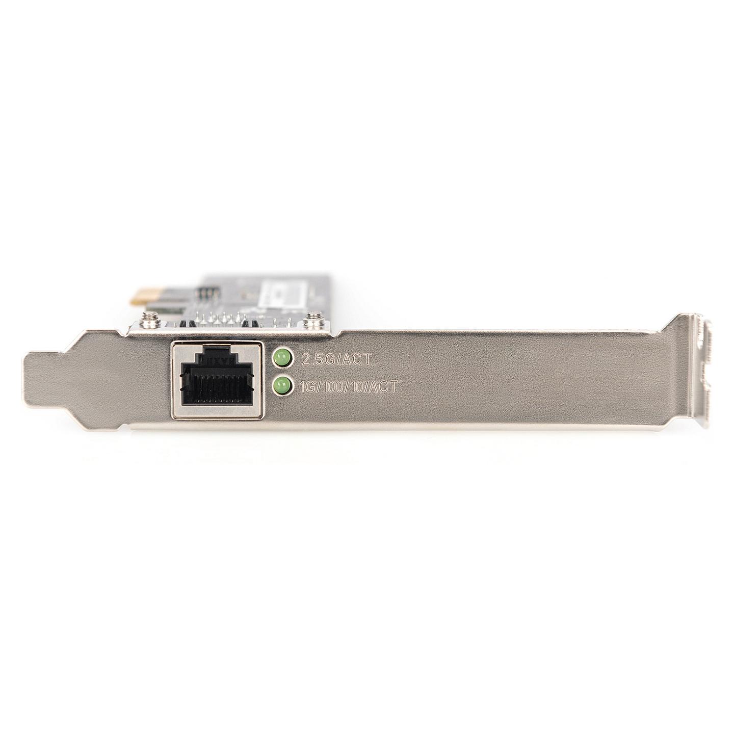 Karta të Rrjetit DIGITUS DN-10135, PCI Express 2.1 x1, 1x 2.5 Gigabit LAN RJ45, 10/100/1000/2500Mbps, Realtek RTL8125B, Low Profile + Full Height - 5