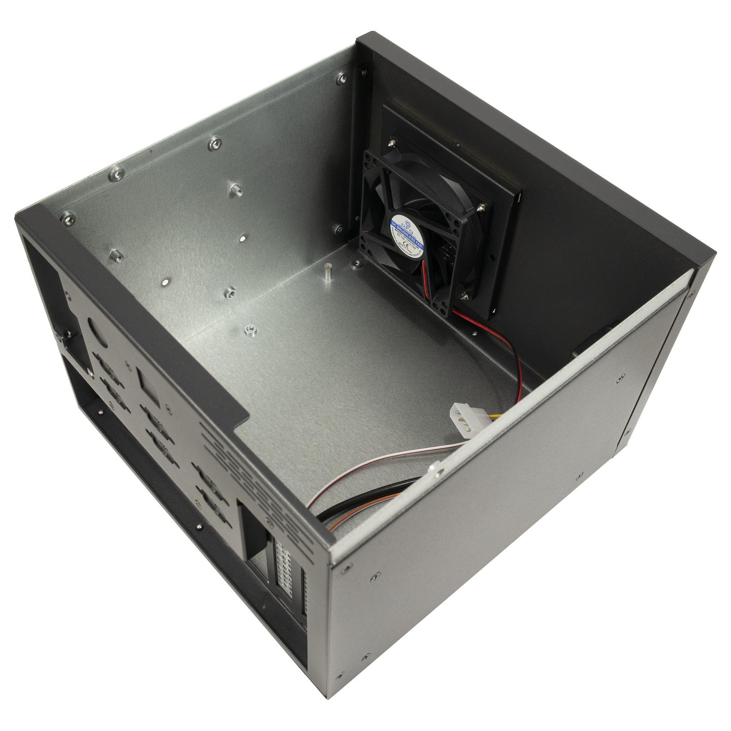 Kasë Inter-Tech IPC S31B, Mini-ITX, Mini-Tower, 1x 80mm Fan, 2x USB 2.0 - Zezë - 6