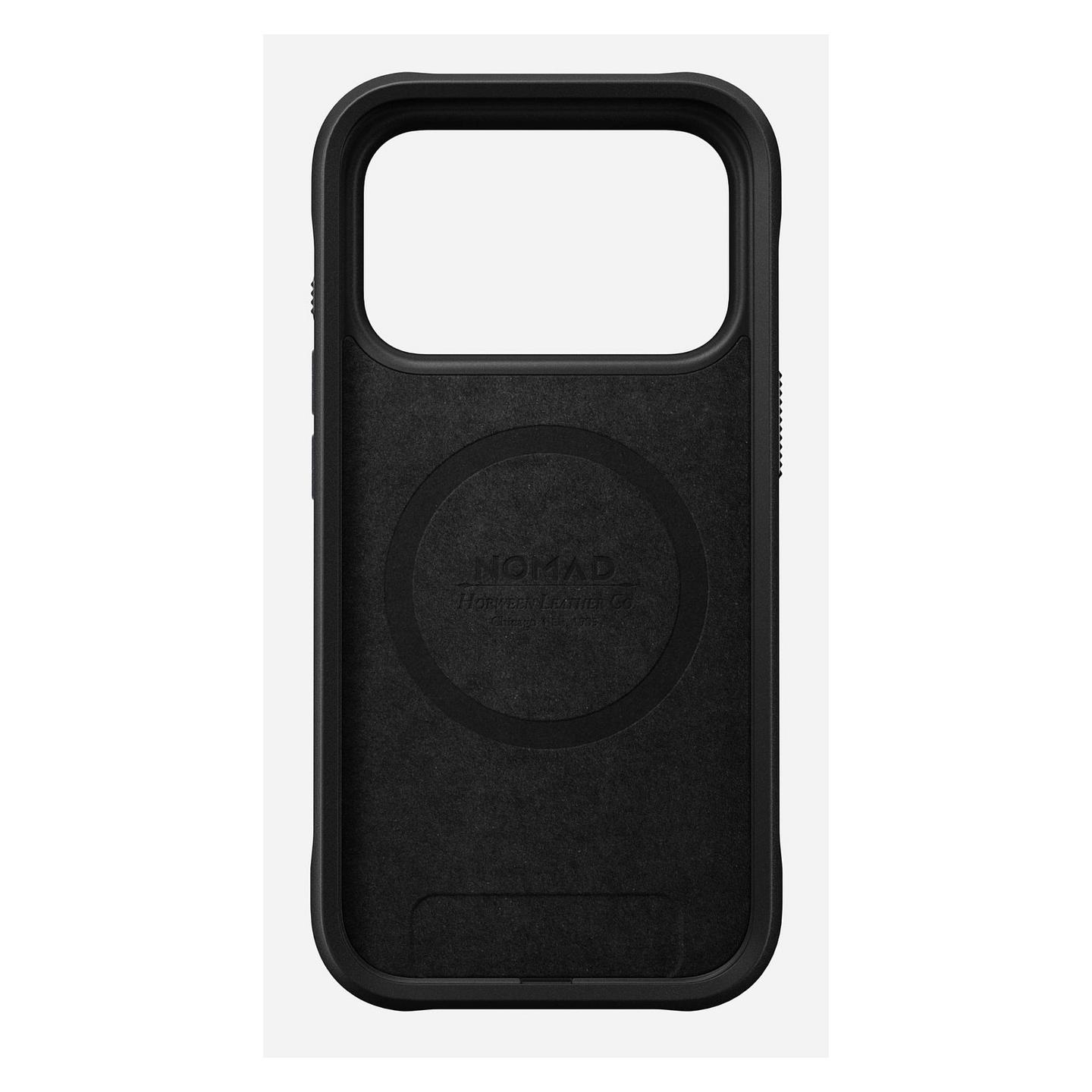 Case për Telefon Nomad Rugged Leather / iPhone 17 Pro 6.3" / Lëkurë Horween / Polikarbonat + TPU / MagSafe + Qi2 / Mbrojtje deri 4.5 m - Kafe - 6