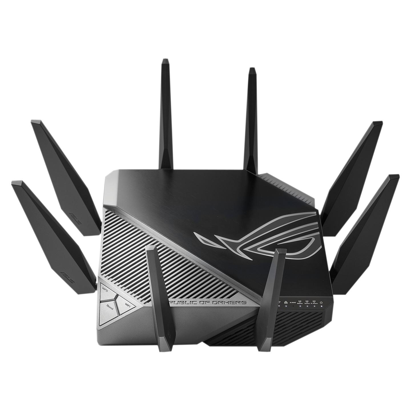 Ruter Gaming ASUS ROG Rapture GT-AXE11000, Wi-Fi 6E AXE11000, Tri-Band, 1× 2.5GbE + 5× Gigabit Ethernet – Zezë