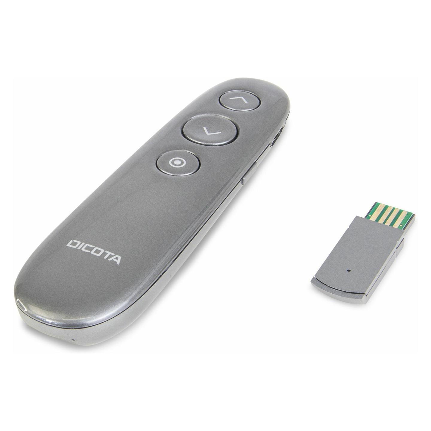 Prezantues pa kabllo DICOTA D32058, 2.4GHz, USB Receiver, Pointer Virtual, Timer, Rikarikueshëm - Gri - 5