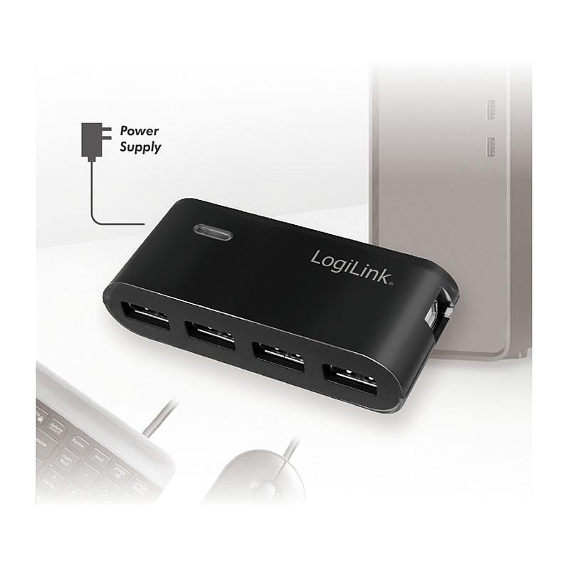 Splitter USB LogiLink UA0085 / 4x USB 2.0 / 480 Mbit/s / 5V/2A - Zezë - 5