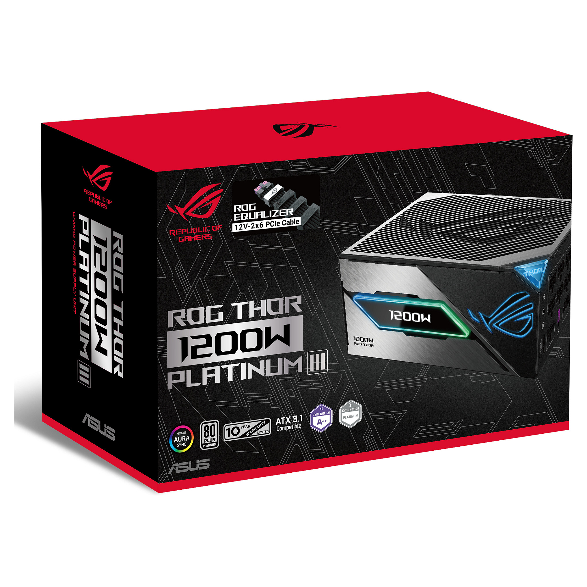 Furnizues Energjie ATX ASUS ROG Thor / 1200W / 80 PLUS Platinum / ATX 3.1 / PCIe 5.1 - Zezë - 11