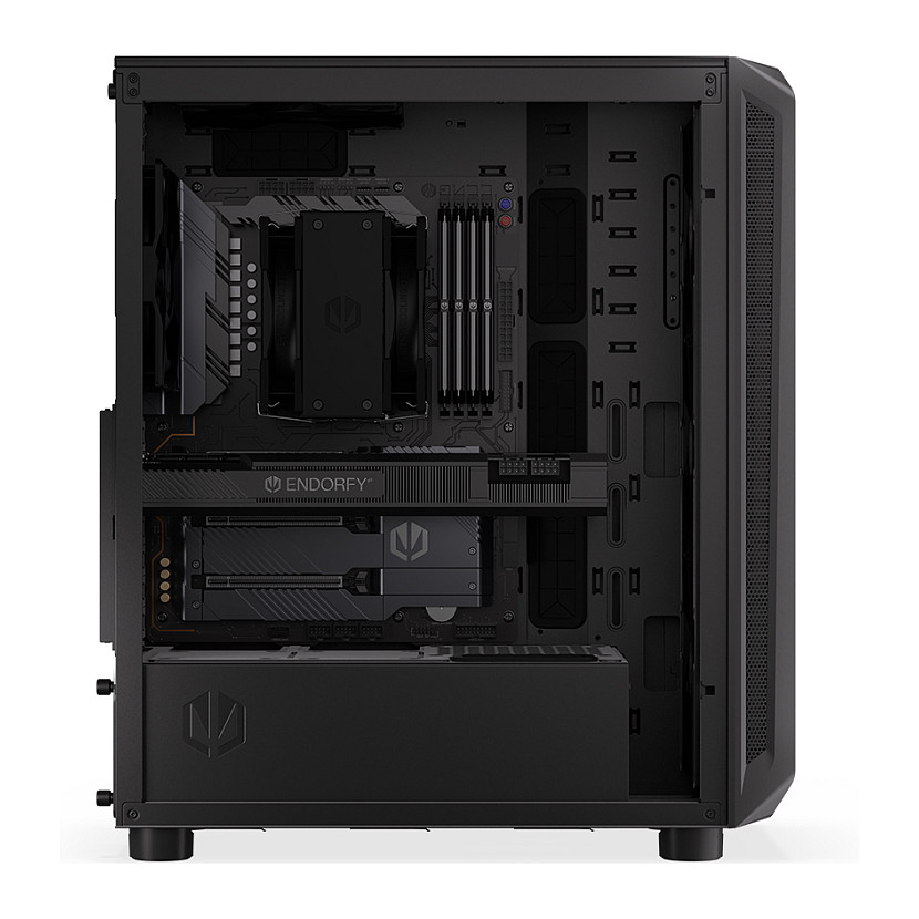 Kasë PC ENDORFY EY2A010 / Midi Tower / 3x 140mm Fan Para / 1x 140mm Fan Mbrapa / SSD 2.5" / HDD 2.5"/3.5" - Zezë - 11