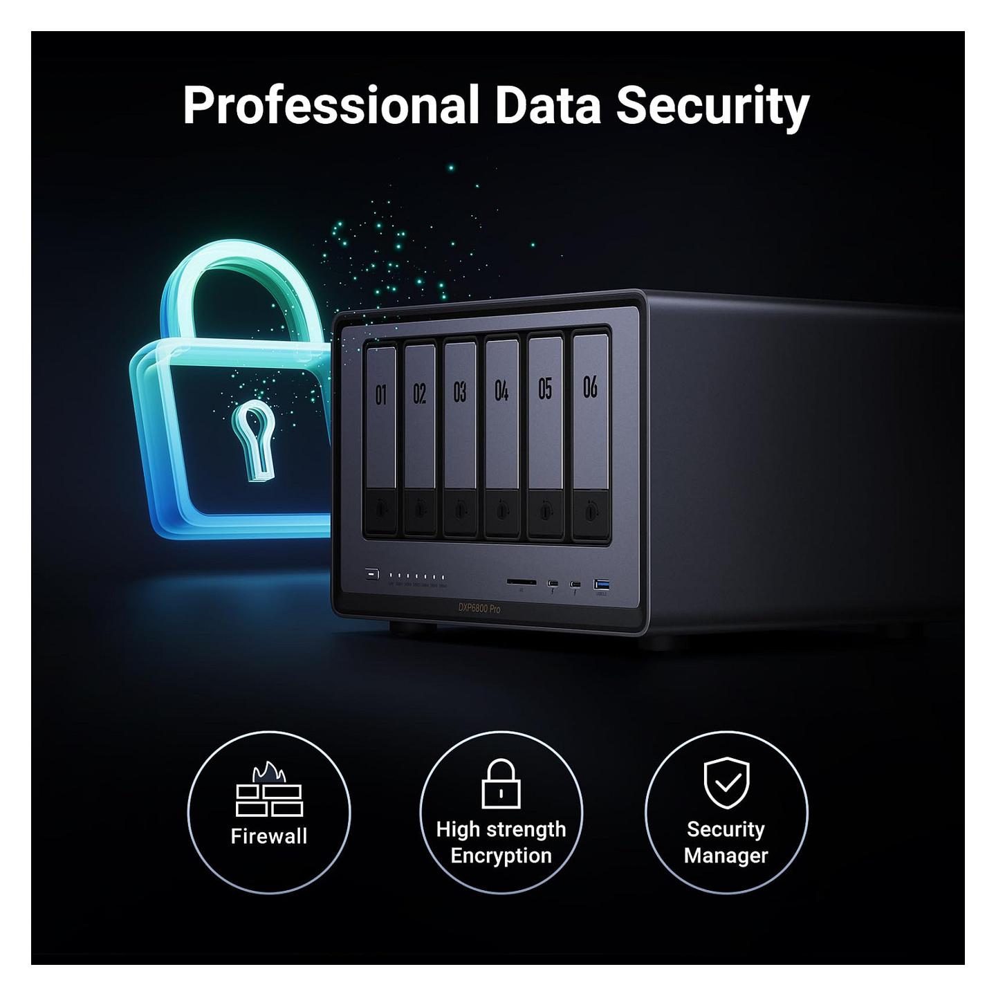 NAS UGREEN NASync DXP6800 Pro, Intel Core i5-1235U, 8GB DDR5, 6 Bay, 2× 10GbE, 2× Thunderbolt 4 - Hiri - 7