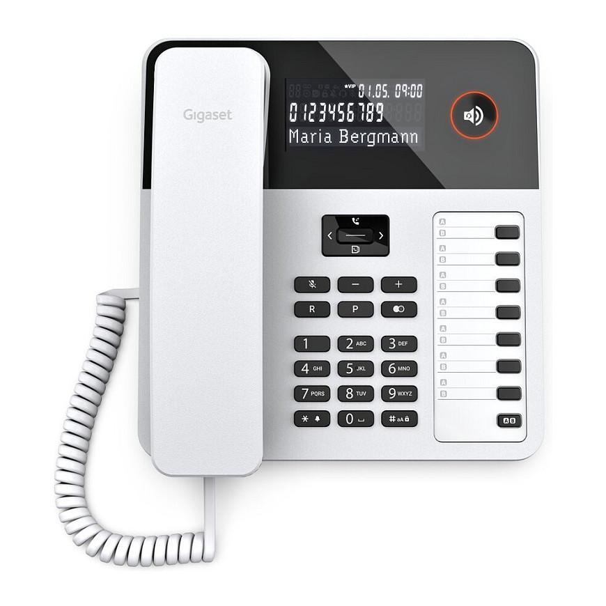 Telefon i Thjeshtë Gigaset DESK 600, Analog, LCD, 7 Taste Direkt, deri në 100 Kontakte, Hands-Free - Bardhë - 5
