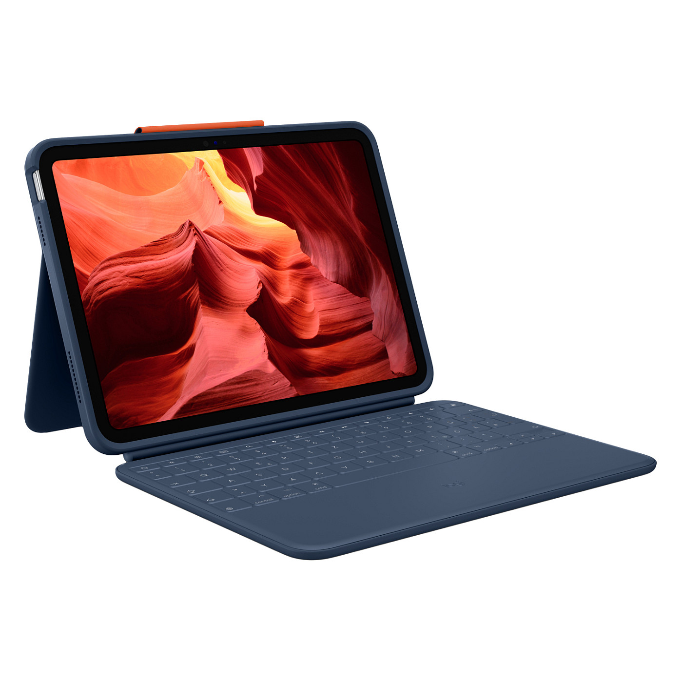 Këllëf me Tastierë Logitech Rugged Combo 4 / për iPad 10.9" / Gjenerata 10 / AZERTY / Smart Connector – Blu - 5