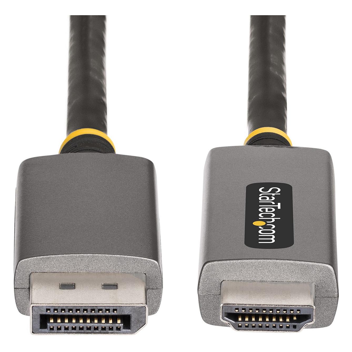 Kabllo DisplayPort StarTech.com 133DISPLAYPORTHDMI21 / DisplayPort në HDMI / 2m / DisplayPort 1.4 / HDMI 2.1 / 8K 60Hz / 4K 144Hz - Argjend - 5