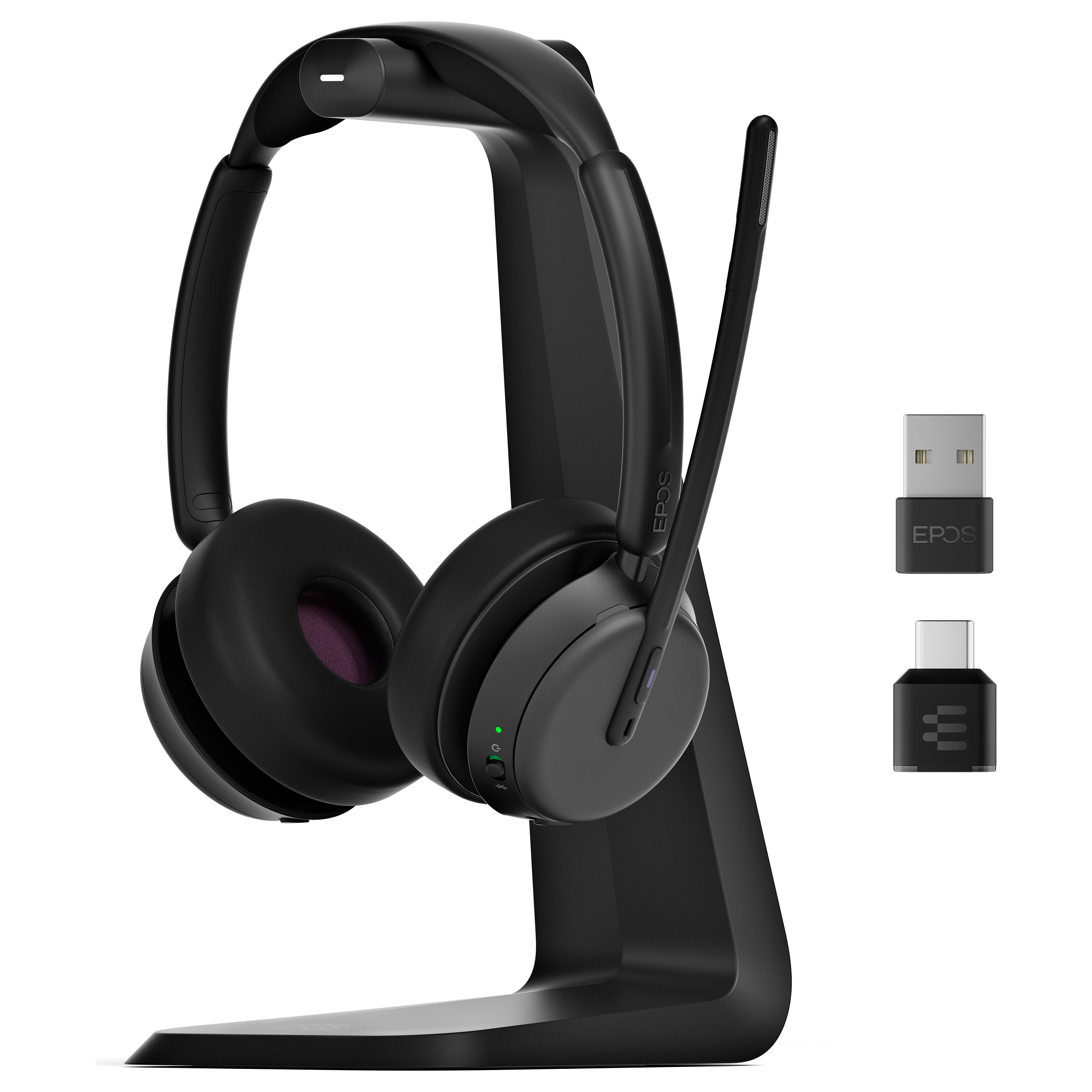 Kufje pa kabllo EPOS IMPACT 1000 MS UC ANC WL USB-C+A Stand / Bluetooth / ANC - Zezë - 7