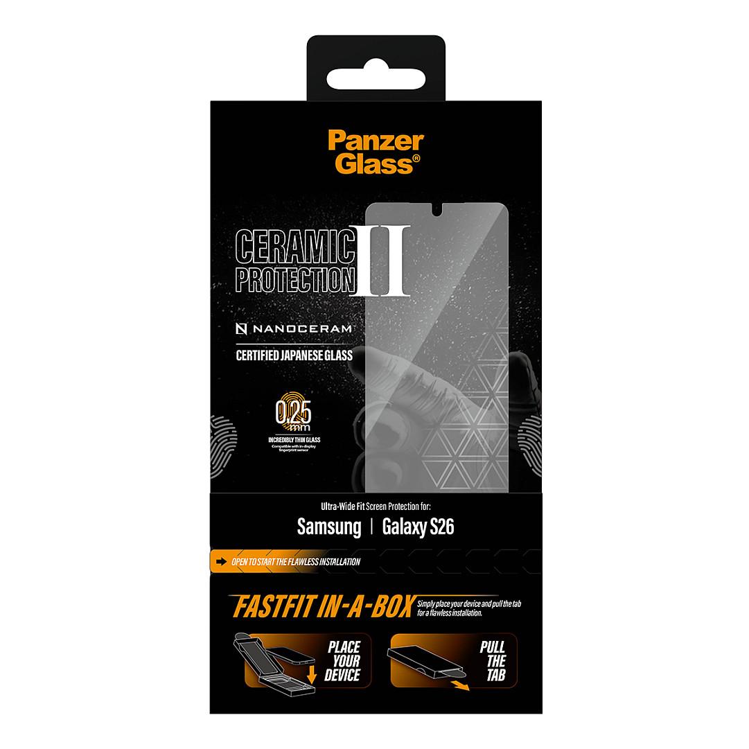 Mbrojtëse Ekrani PanzerGlass Ceramic për Samsung Galaxy S26, Ultra-Wide Fit, FASTFIT IN-A-BOX - Transparente - 4