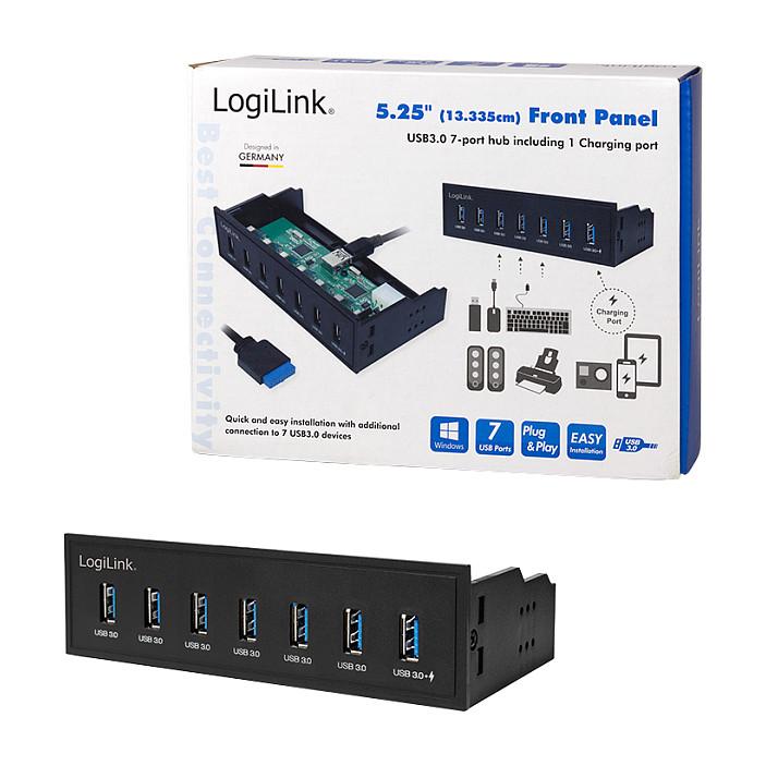 Splitter USB LogiLink UA0342 / Internal USB 3.2 Gen 1 / 7x USB / 5 Gbit/s / Fast Charging / 5.25" - Zezë - 6