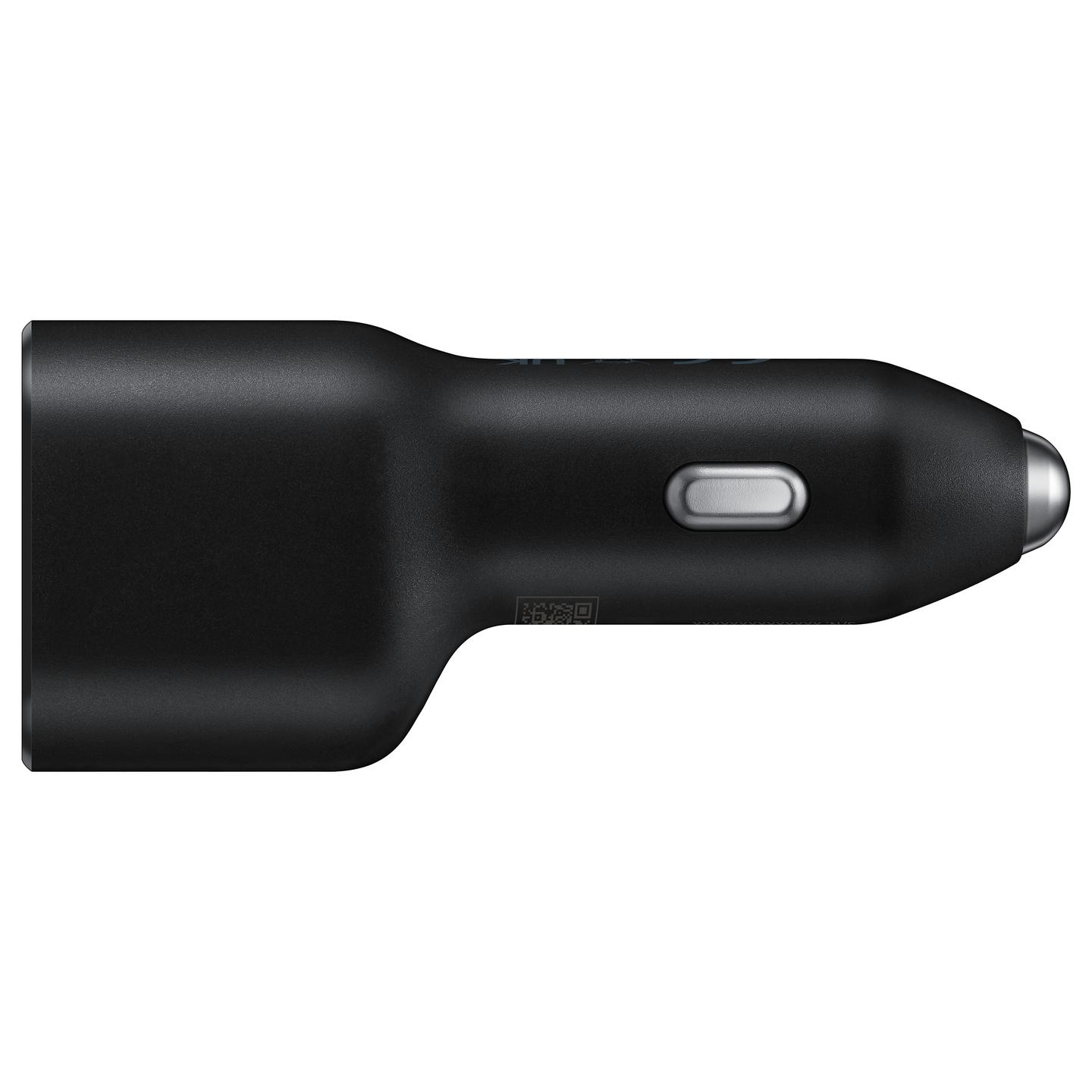 Adapter Telefoni për Veturë Samsung EP-L4020 / 40W / USB-C 25W + USB-A 15W / Super Fast Charging - Zezë - 2
