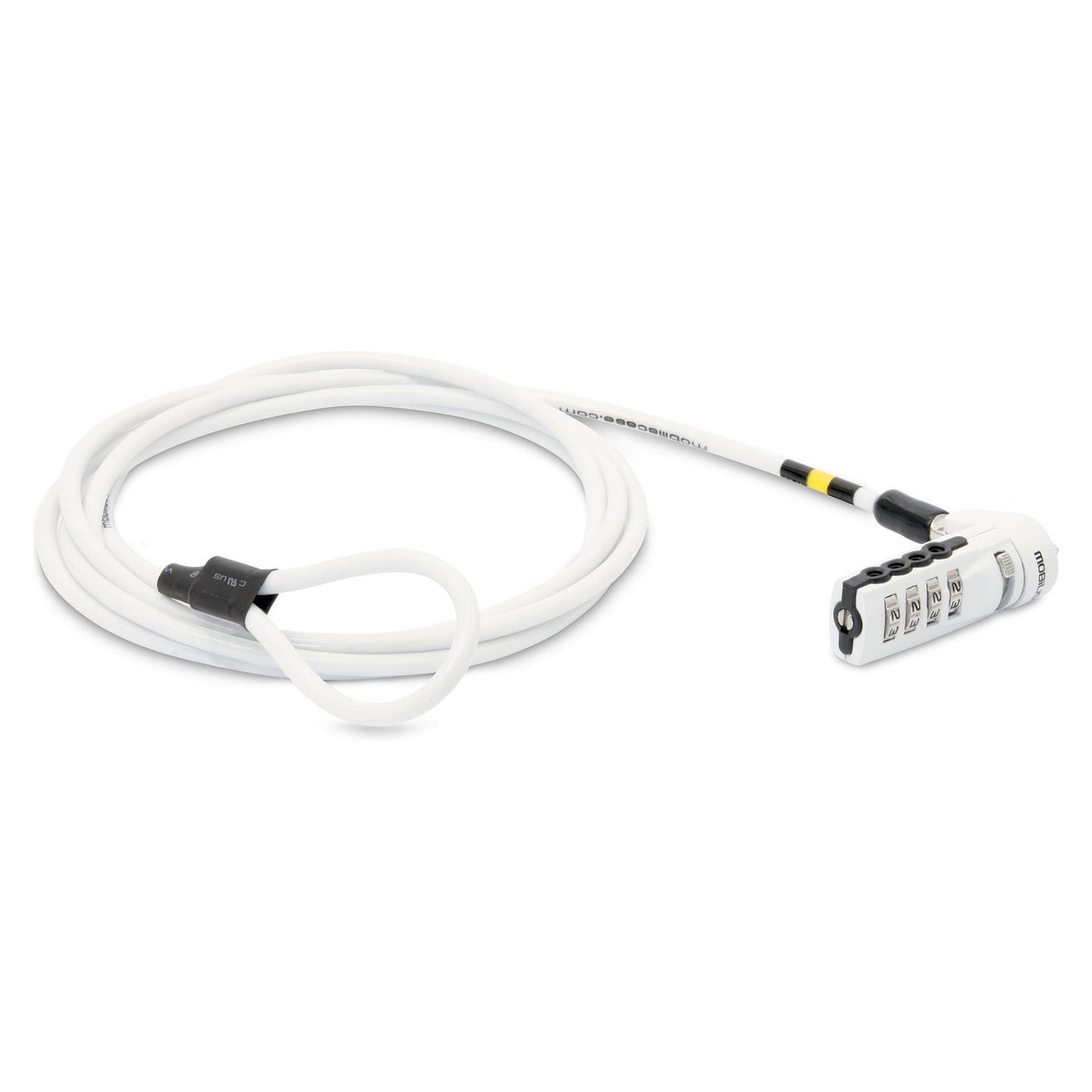 Bravë Sigurie për Laptop Mobilis Corporate Security Lock, 001254, Kabllo Çeliku 1.8m, 4mm, Kombinim 4-Shifror, 10,000 Kombinime - Bardhë - 2