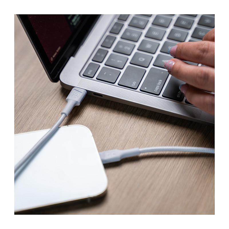 Kabllo USB Green Cell GC PowerStream KABGC07W / USB-C në Lightning / 29W / 1m - Bardhë - 5