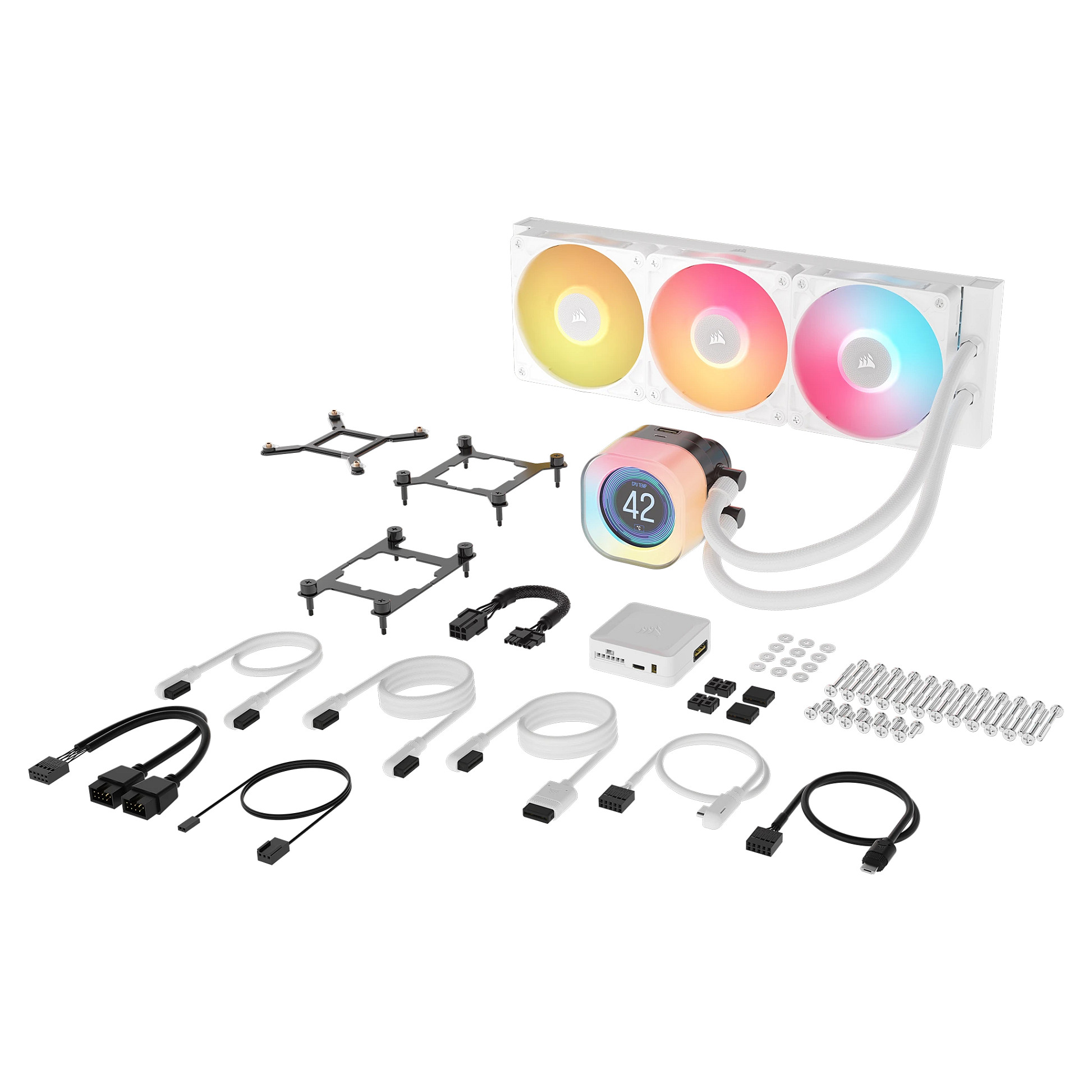 Ftohës për Procesor Corsair iCUE LINK TITAN 360 RX LCD / AIO / 360mm / 3x120mm / ARGB / LCD – Bardhë - 10