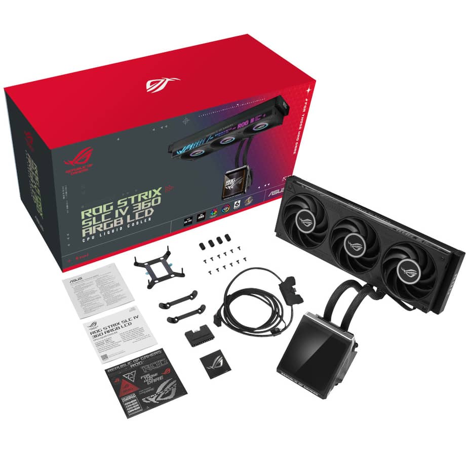Ftohës për Procesor ASUS ROG Strix SLC IV 360 ARGB LCD / 360mm / 3x120mm / ARGB / LCD 5.08" / AIO - Zezë - 6