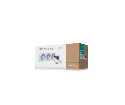 Ftohës për Procesor DeepCool LT360 WH / AIO / 360mm / 3x120mm / 600-2400RPM / 72.04CFM / ARGB - Bardhë - 5
