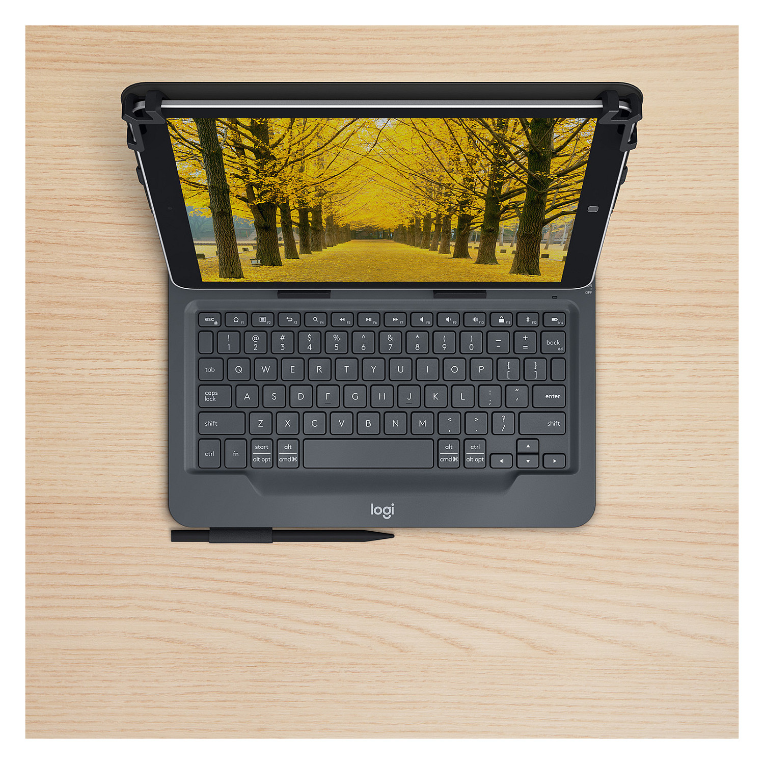 Tastierë për Tablet Logitech Universal Folio / 9–10" / Bluetooth 3.0 / AZERTY (FR) / 78 Taste / 4-Pikësh Grip / Mbajtëse Stilolapsi – Zezë - 20