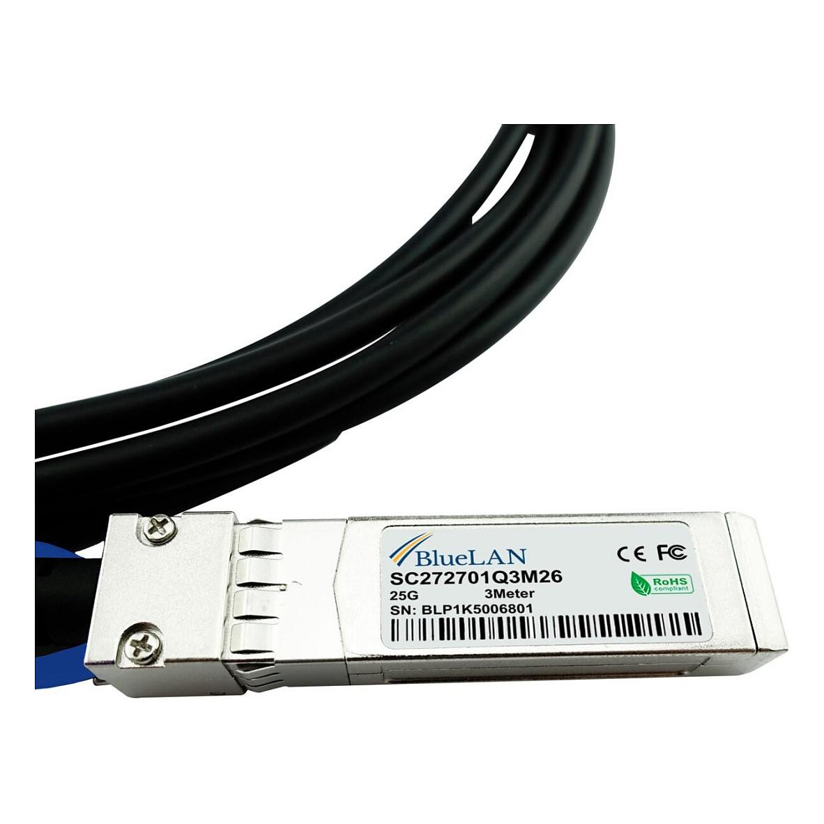 Kabllo DAC BlueOptics SFP28-DAC-2M-UQ, 25 Gbps, SFP28 në SFP28, 2 m - Zezë - 4