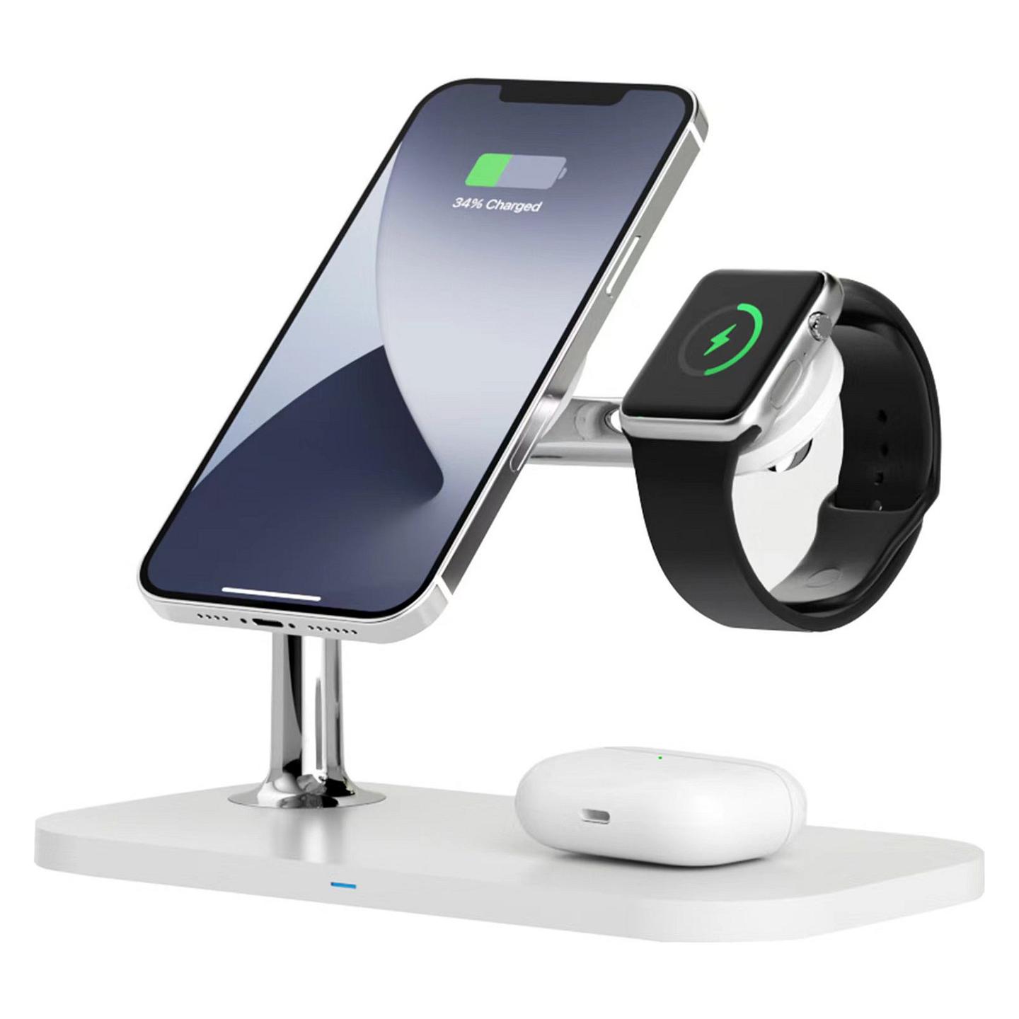 Karikues RealPower ChargeAIR Mag / MagSafe / Karikim Wireless / 15W / 3 pajisje – Bardhë - 3