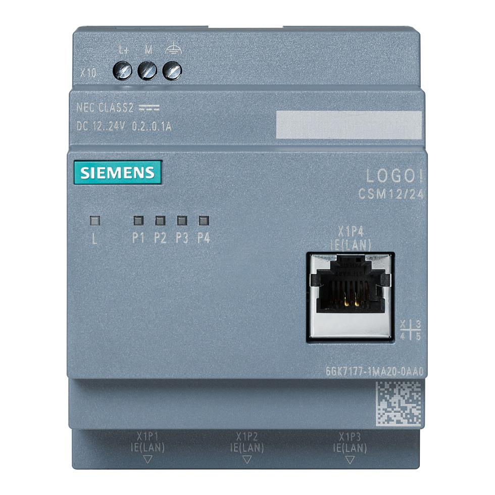Switch Industrial Siemens LOGO! CSM12/24, 4x Fast Ethernet RJ45, 10/100Mbps, 12/24V DC, Montim DIN-Rail - Hiri - 2