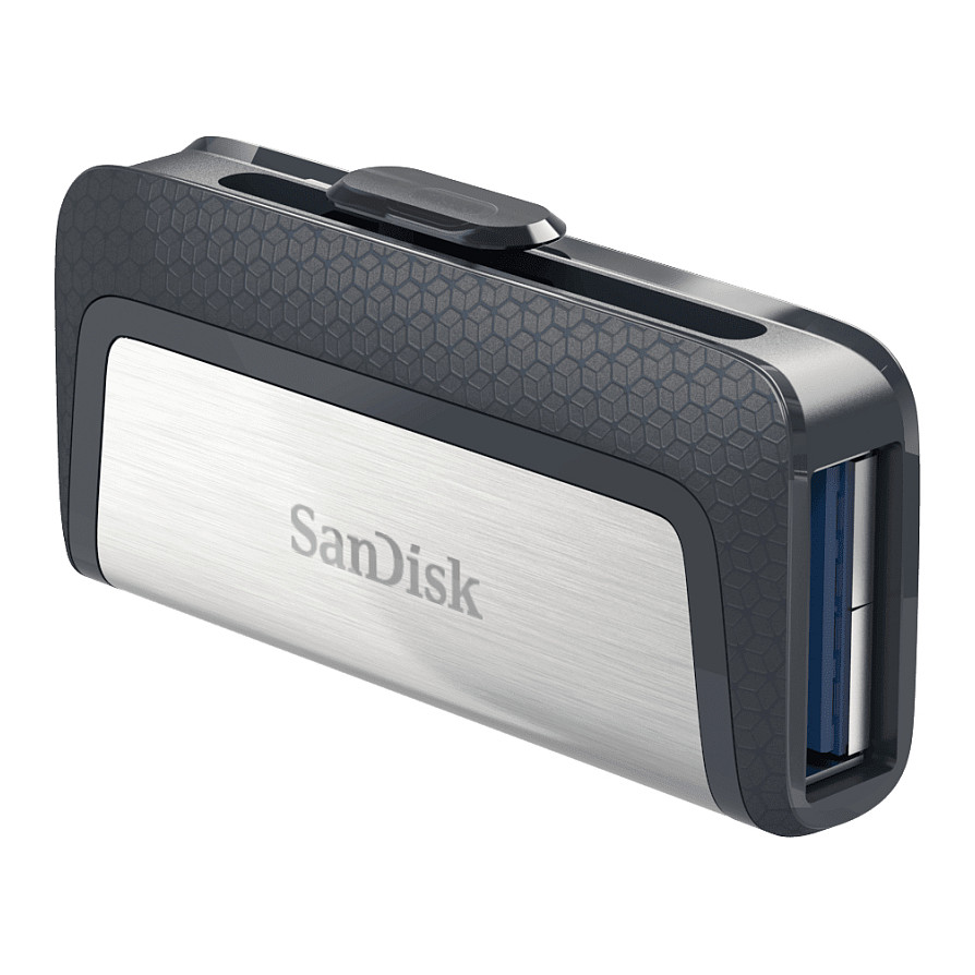 USB Flash Drive SanDisk Ultra Dual Drive Type-C / 256GB / USB Type-A + USB Type-C / USB 3.2 Gen 1 - Hiri/Argjend - 2