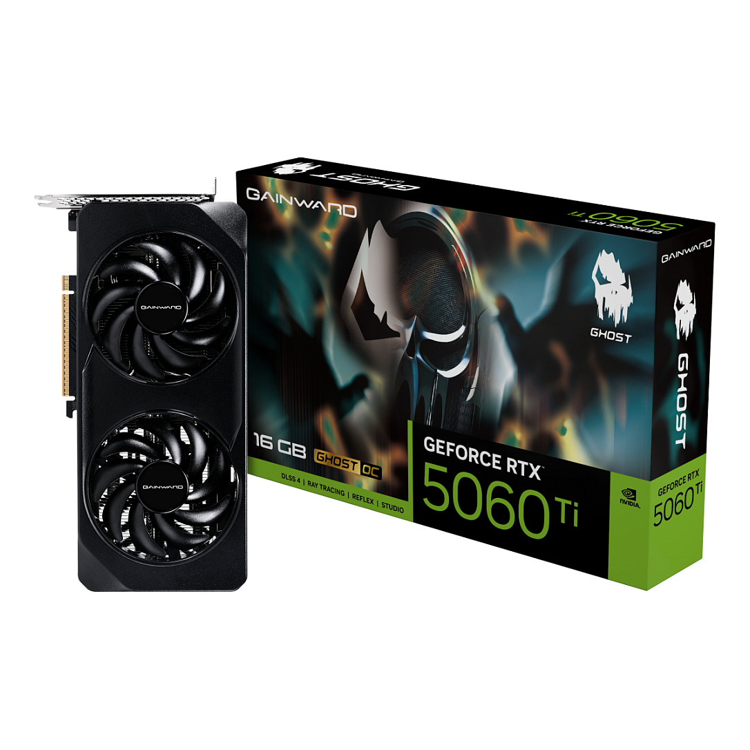 Kartë Grafike NVIDIA GeForce RTX 5060 Ti / 16GB / Gainward Ghost OC / GDDR7 / 2 Fan - Zezë - 8