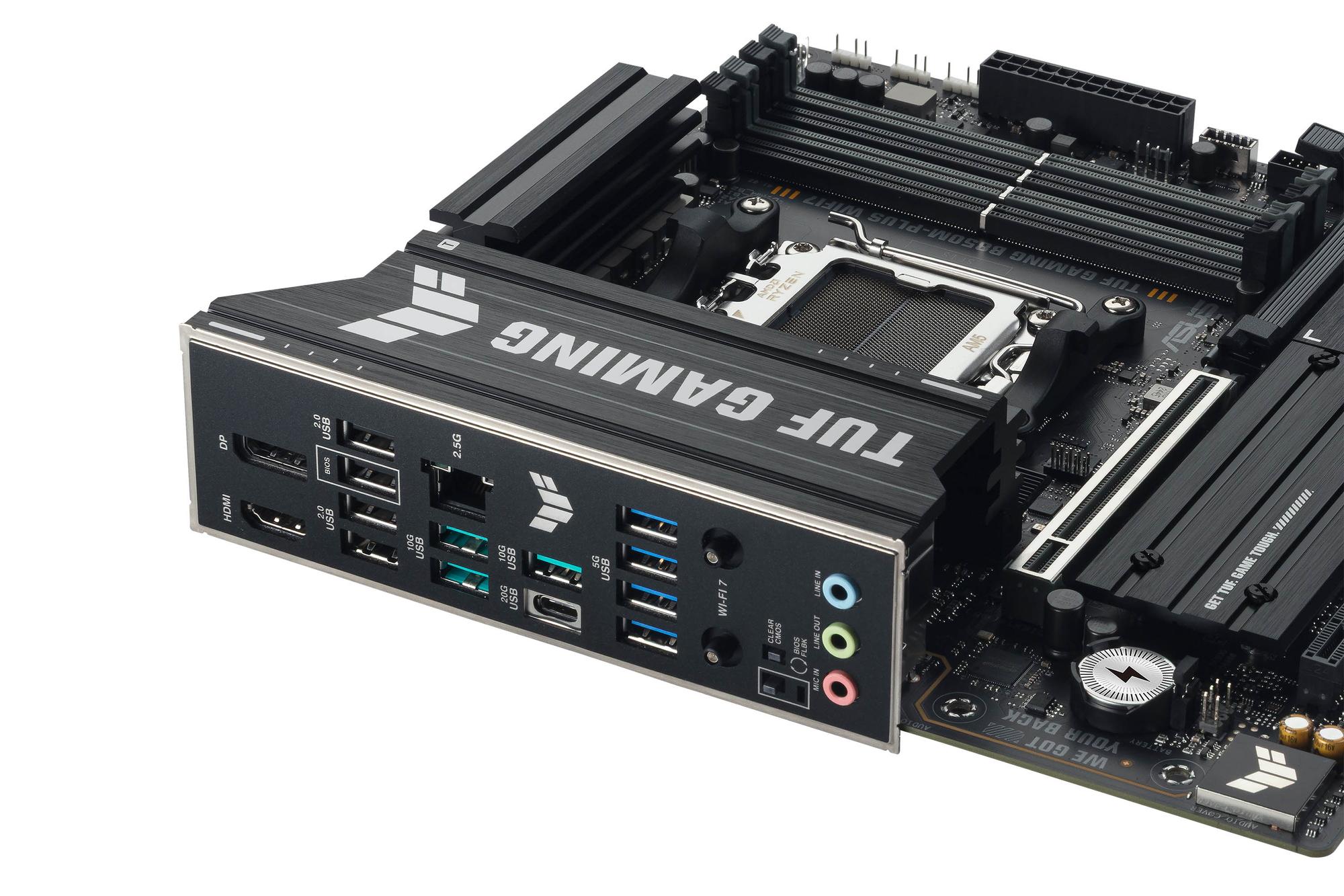 ASUS TUF GAMING B850M-PLUS WIFI7 – AMD B850, AM5, DDR5, Wi-Fi 7, 2.5GbE, Micro-ATX - 2