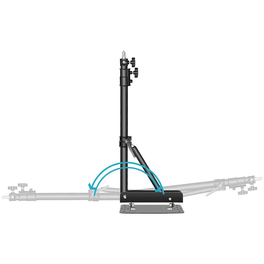 Mbajtëse për Ndriçim Neewer ST-WM130, Teleskopike, 80-130cm, 3kg, Rrotullim 180°, 1/4" dhe 3/8" - Zezë - 3