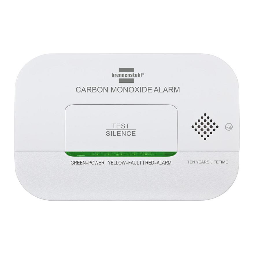 Detektor CO Brennenstuhl CM A 3030 / Sensor Elektrokimik / Alarm 85 dB / LED / 2x AA 1.5V / EN 50291 - Bardhë - 3
