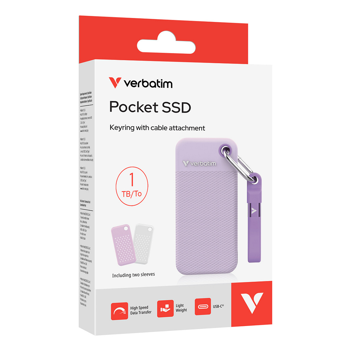 SSD të Jashtme Verbatim Pocket / 1TB / Gen2 - Vjollcë - 6