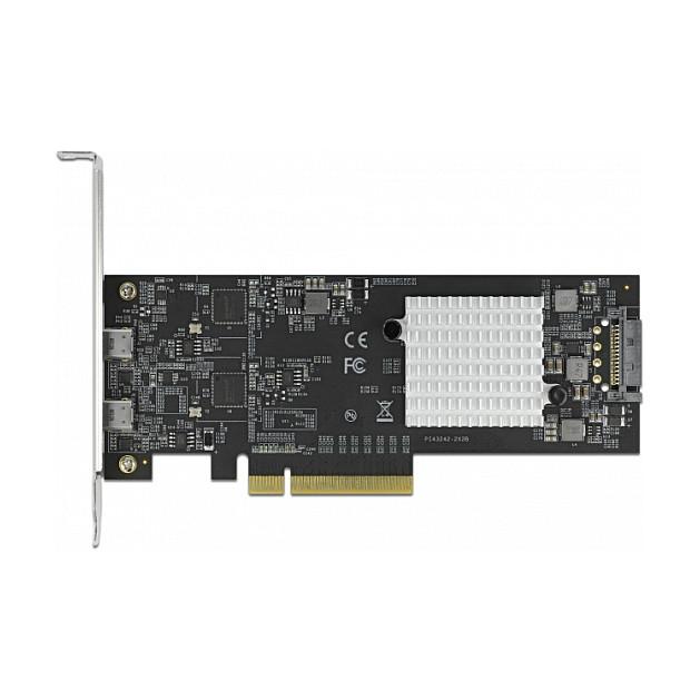 Kartë Zgjerimi PCI Express Delock 89009 / PCIe 2.0 x8 / 2x USB Type-C / USB 20Gbps / Low Profile