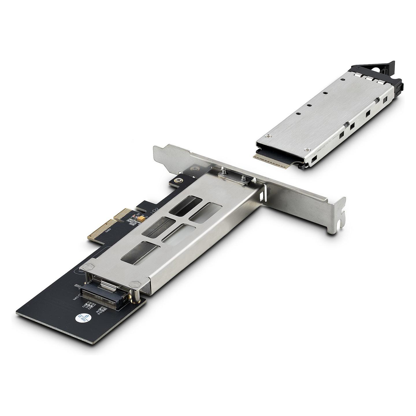 Adapter PCIe për SSD M.2 NVMe StarTech.com M2-REMOVABLE-PCIE-N1, PCIe 4.0 x4, 64Gbps, Sirtar i Lëvizshëm, Kyçje me Çelës - Argjend/Zezë - 3