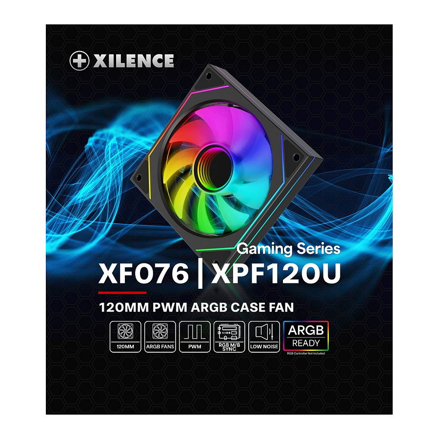 Ftohës për Kasë Fractal Design Aspect 12 RGB PWM / 120mm / 500-1800 RPM / ARGB / PWM – Zezë - 5