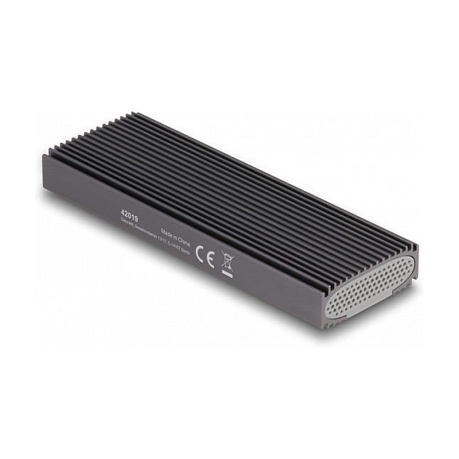 Delock 42019 External M.2 SSD Enclosure / NVMe PCIe + SATA / USB Type-C / 10Gbps / Tool-Free / 2230-2280 - 2
