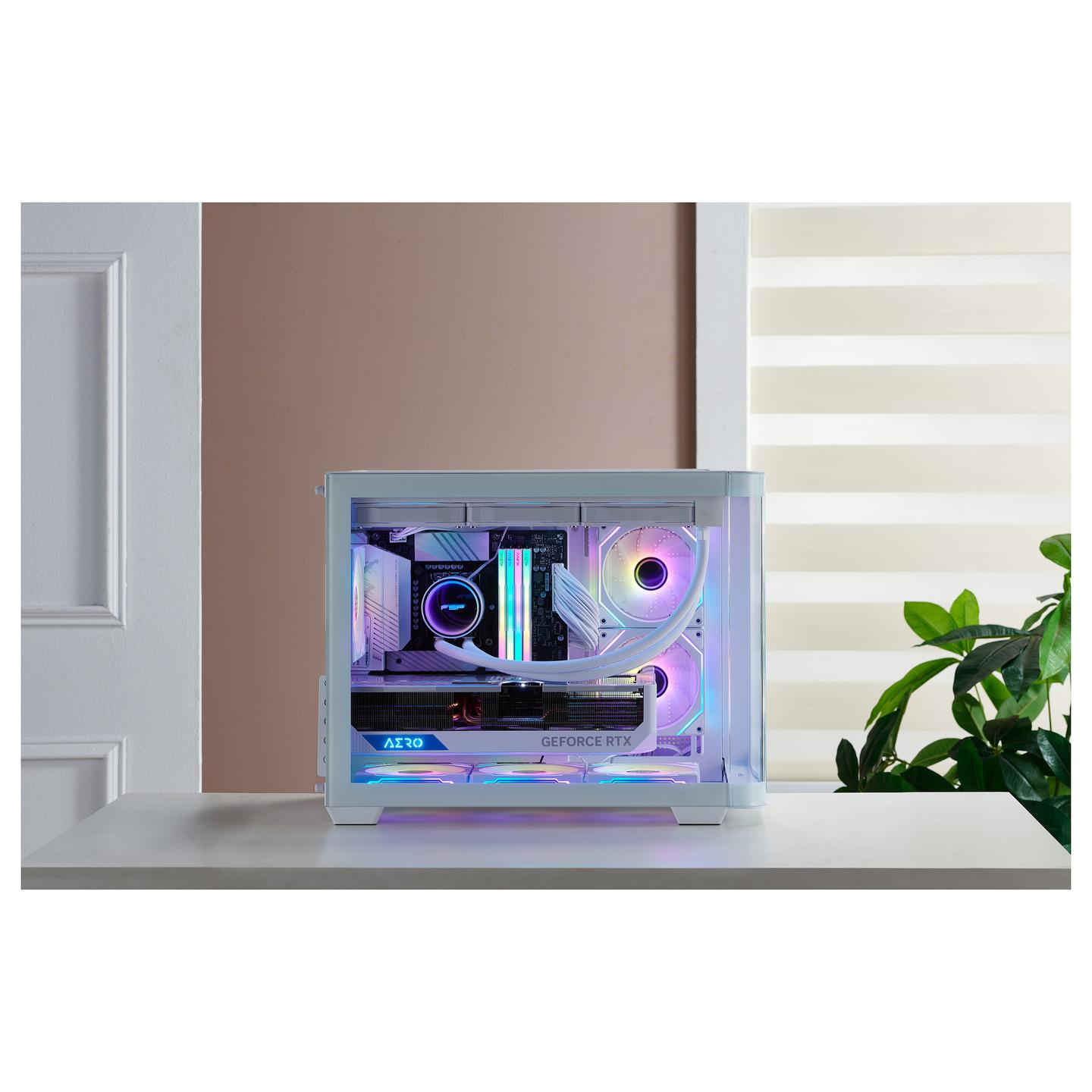 Kasë FSP S380 / Micro-ATX Mid-Tower / 2x120mm Reverse ARGB (Anë) + 1x120mm ARGB (Prapa) / 2xUSB Type-A + USB Type-C / Xham i Temperuar i Lakuar – Bardhë - 12