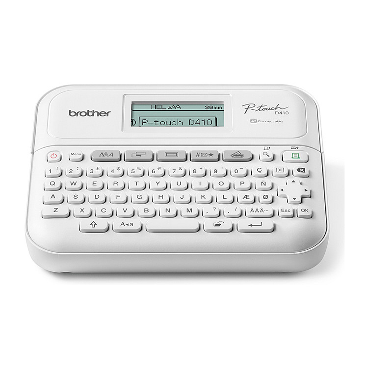 Printer Label Brother PT-D410VP / Për Etiketa / Termal / 180 DPI / 18mm / 20 mm/sec / USB - Bardhë