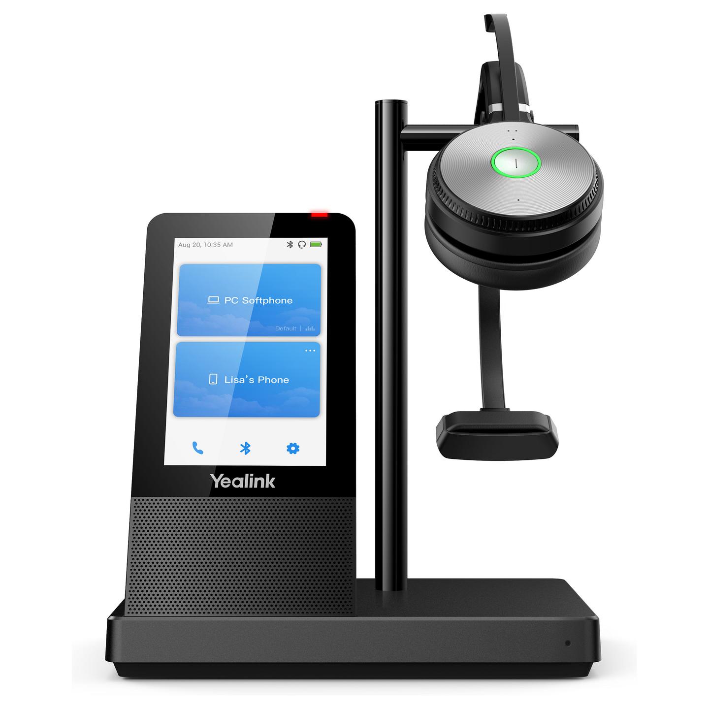 Kufje pa kabllo Yealink WH66 Mono UC / DECT / Mono / 160m / 13 orë / UC / Mikrofon me reduktim të zhurmës - Zezë - 3