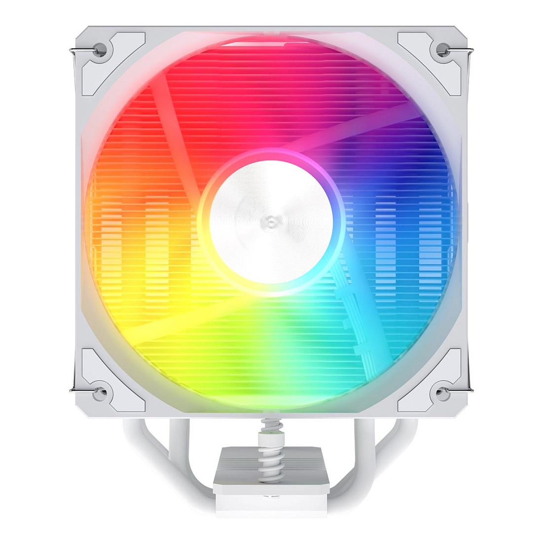 Ftohës për Procesor FSP NP5-WA / 200W / 120mm / 800-1600 RPM / 4 Heat Pipes / HDB / ARGB - Bardhë - 2