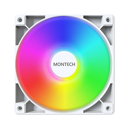 Ftohës për Kasë Montech GF120 PWM ARGB / 120mm / 800-1600 RPM / 66.3 CFM / 1.55 mmH₂O / 25.5 dBA / PWM / 5V ARGB – Bardhë - 2