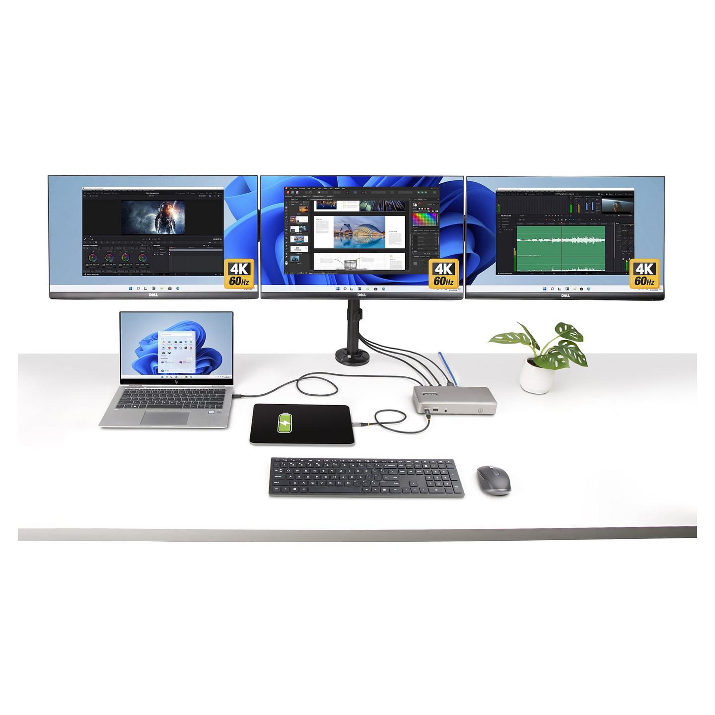 Docking Station StarTech.com 150UE-USB4DOCKTRIPLE, USB4 40Gbps, 3× HDMI/DisplayPort, 4× USB-A, 2× USB-C, 2.5GbE, PD 100W - Hiri - 7