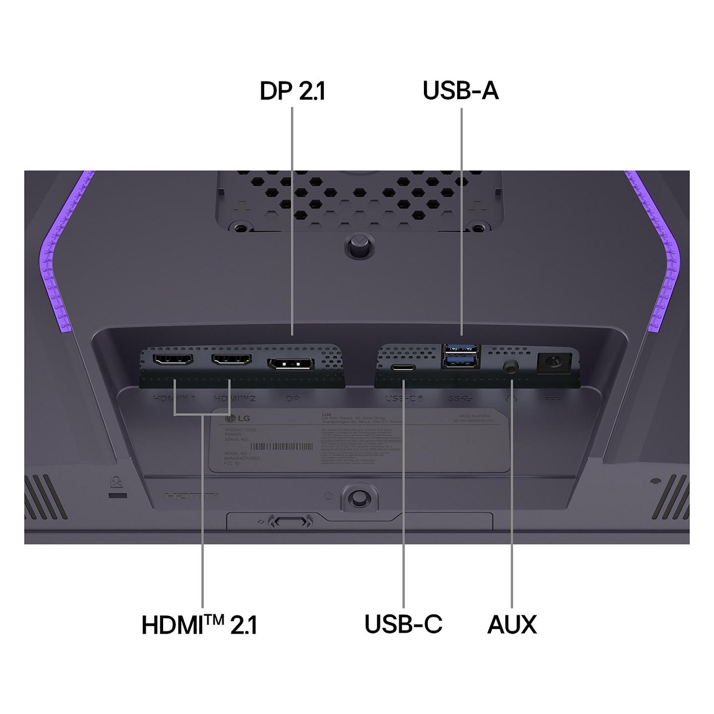 Monitor Gaming LG UltraGear evo AI GM9 27GM950B-B / 27″ / 5K UHD+ IPS / 165 Hz / 1 ms / DP 2.1 + HDMI 2.1 + USB-C + USB Hub - Zezë - 18