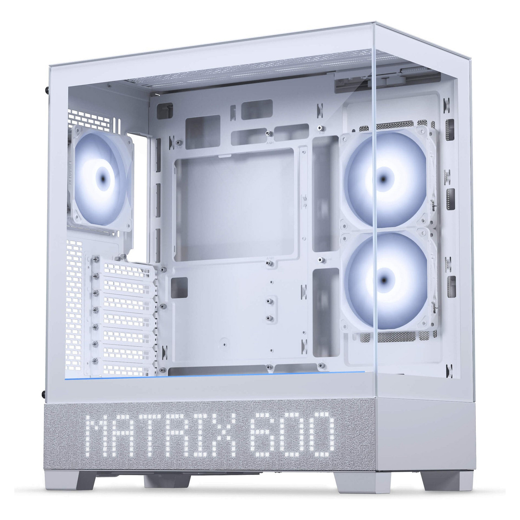 Kasë Phanteks XT View Matrix / Midi Tower / E-ATX / 600-LED Matrix / Tempered Glass - Bardhë - 2